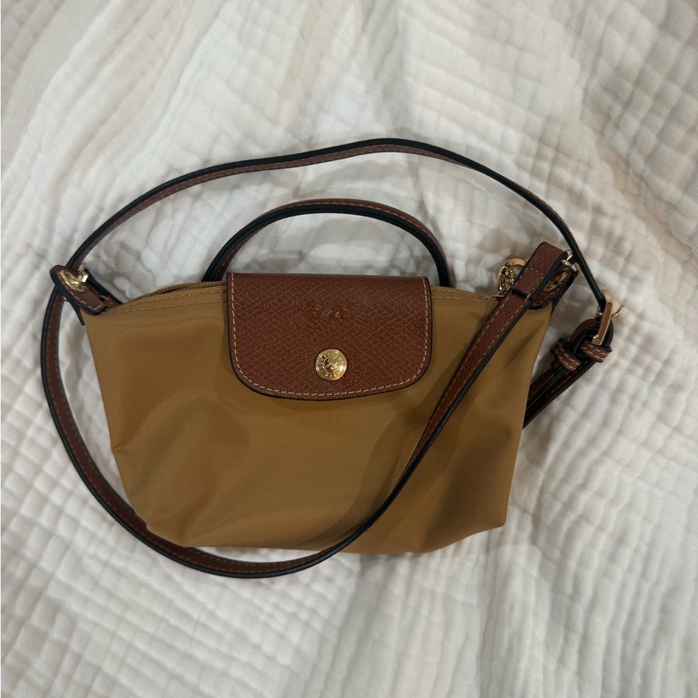 NWOT Longchamp Mini Le Pliage City Bag Tan/Brown